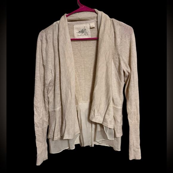 Anthropologie Angel of the North Cream Colored Cardigan Size Small - Picture 1 of 6